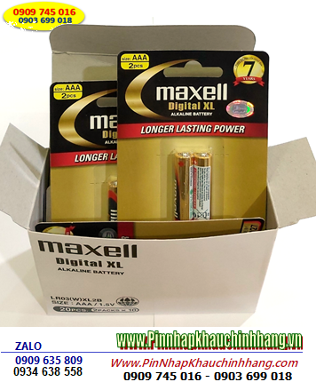 COMBO 01 HỘP (10 Vỉ =20viên) Pin AA 1.5v Alkaline Maxell LR03(XL)2B _Giá Chỉ 149.000đ/ Hộp 10 vỉ (20viên)